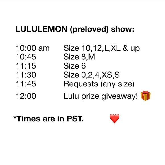Schedule for LIVE Show! - Picture 1 of 6